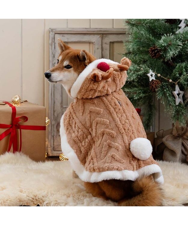 PET PARADISE ペットパラダイス トナカイさん ポンチョ 中型犬 大型犬 ブラウン