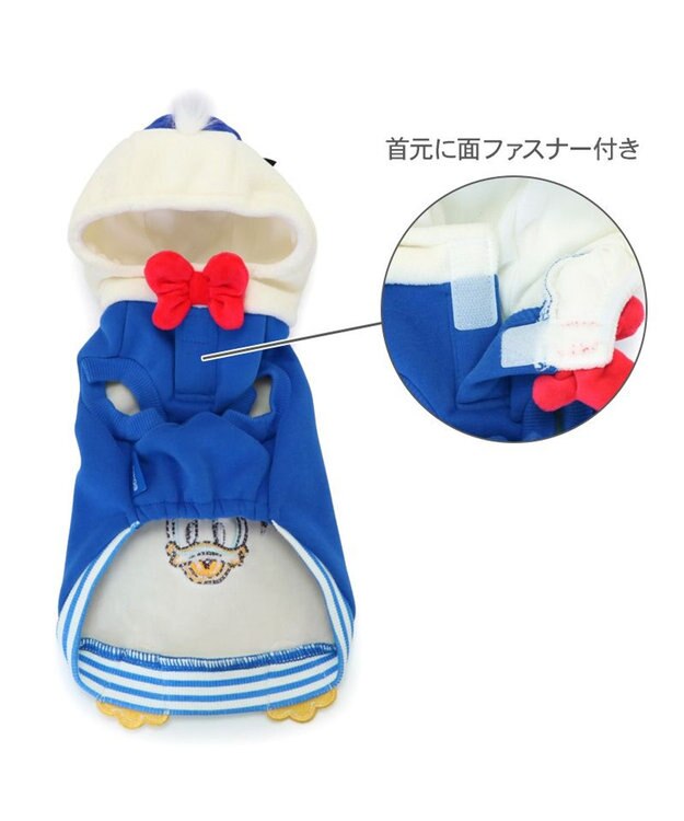 PET PARADISE ディズニー ドナルドダック マリン パーカー 小型犬 ブルー