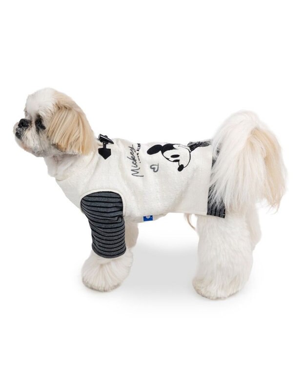 PET PARADISE ディズニー ミッキーマウス エンボス スウェット 小型犬 ホワイト