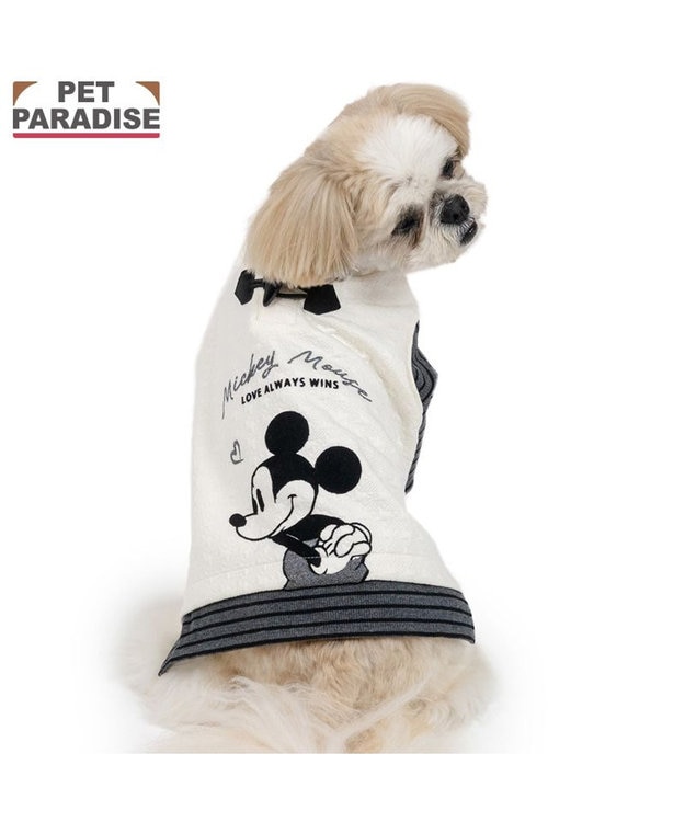 PET PARADISE ディズニー ミッキーマウス エンボス スウェット 小型犬 ホワイト