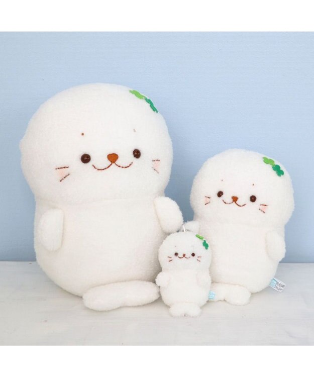Mother garden しろたん もふもふ お座り マスコットキーホルダー 【単品】 クローバーしろたん