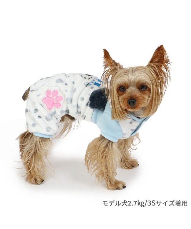 PET PARADISE ディズニー 101匹わんちゃん 耳付き ロンパース 小型犬 ブルー