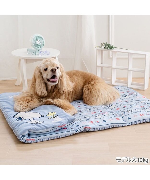 PET PARADISE スヌーピー クール ロールマット 《ブラザー》 Ｌ ライトブルー