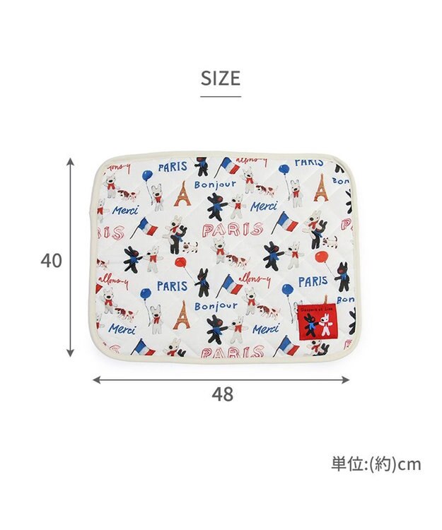 PET PARADISE リサとガスパール クール マット 《パリ柄》 小型犬 48×40㎝ パリ柄