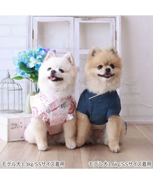 PET PARADISE ペットパラダイス 鯛刺繍 浴衣 小型犬 ネイビー