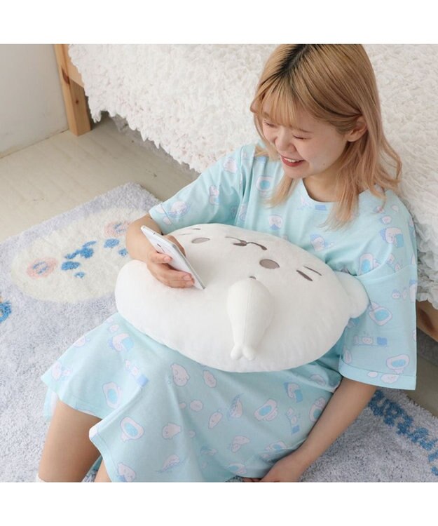 Mother garden しろたん ちょこんと 膝上クッション 33cm -