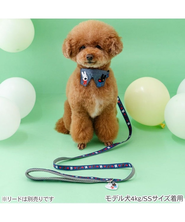 PET PARADISE リサとガスパール ハート襟付 首輪 ３Ｓ ネイビー