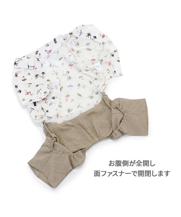 PET PARADISE J.PRESS リップル パンツつなぎ 小型犬 ホワイト