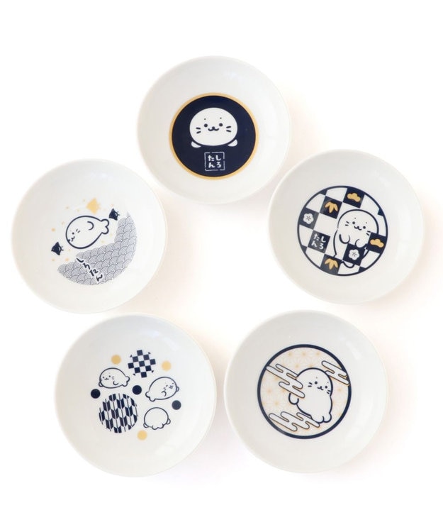 Mother garden しろたん 豆皿 《水玉》 単品 水玉