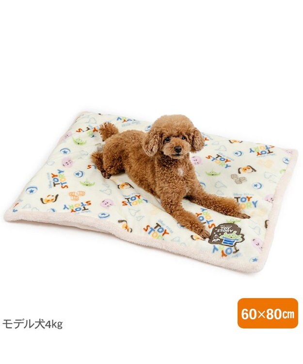 PET PARADISE ディズニー トイ・ストーリー 遠赤外線 ボア マット 《総柄》 オフホワイト